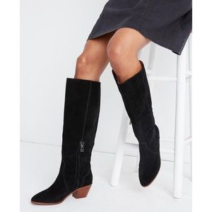 MADEWELL SUEDE BRITT BOOT TALL LEATHER BOOTS 9.5
